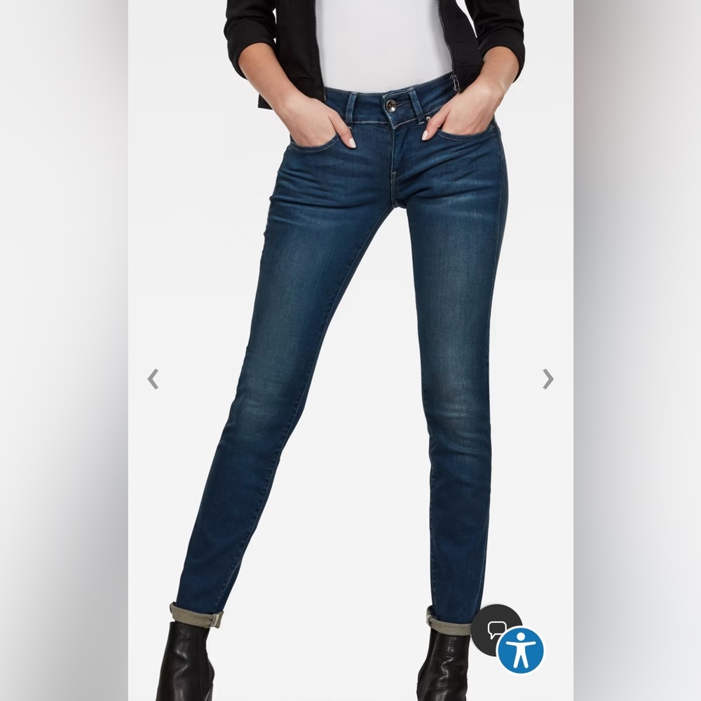 G-Star Women's Skinny Jeans - Dark Blue